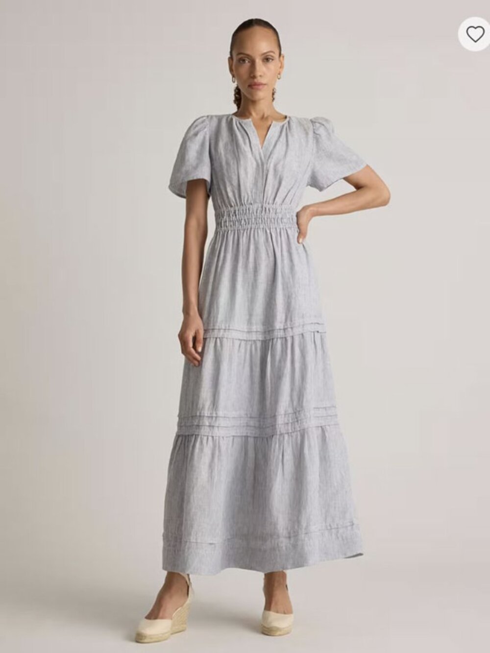QUINCE | Linen Tiered Maxi Dress
